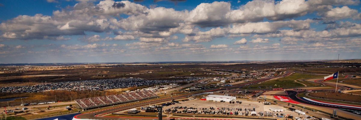 An aerial view of the one-of-a-kind Circuit of The Americas, which will host the DuraMax Texas Grand Prix Presented by RelaDyne this weekend.